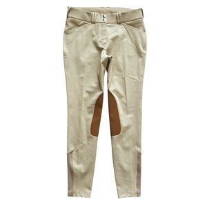 Dover Saddlery Equestrian Dalton Classic Legacy 30 Tan Riding Pants Knee Patch